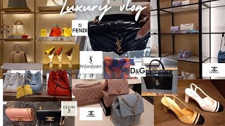 London Luxury shopping VlogCélineChanelFendiYSLDG in Harrods [upl. by Starinsky37]