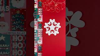 Easy paper snowflake papersnowflakes christmasdecor papercut paperart moitoiart papercraft [upl. by Korb]