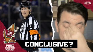 Did NHL officials have enough evidence to overturn Alex Kerfoots goal for the Coyotes vs Colorado [upl. by Nellad]