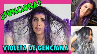 Violeta de Genciana ¿FUNCIONA Quitar Tono AmarilloAnaranjado del Pelo ACENIZAR🤷🏻‍♀️✔ [upl. by Eatnoed513]