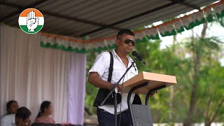 INC MP candidate Saleng Sangmas speech at Resubelpara voteforcongress [upl. by Navy598]