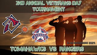 Tomahawks vs Rangers  2nd Annual Veterans Day Tournament [upl. by Nolyag]