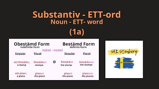 SFI Stenberg  Substantiv ETT ord 1a swedishlanguage [upl. by Damick176]