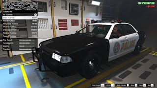 GTA Online STANIER LE CRUISER Customization  HOW TO MODIFY THE NEW POLICE VEHICLE Chop Shop DLC [upl. by Annoirb]