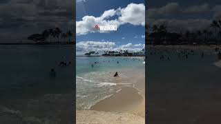 Waikiki beach Hawaii oahuhawaii waikiki waikikibeach travelreels hawaii honolulu oahulife [upl. by Atoiganap312]