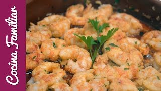 Como hacer gambas al ajillo Recetas para Navidad y Cuaresma [upl. by Htiduj770]