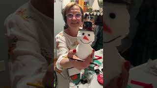 Snowman using Dollar Tree ornaments [upl. by Roma]