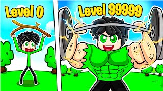 Became The Strongest Player In Strength Simulator Roblox [upl. by Kcirdlek422]