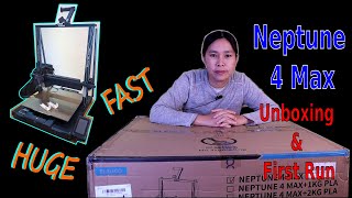 Elegoo Neptune 4 Max HUGE and FAST 3d printer from box to first prints [upl. by Lorant343]