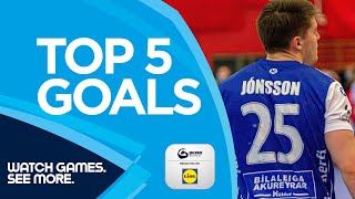 TOP 5 GOALS  Round 4  EHF EURO 2022 Qualifiers [upl. by Arytal253]