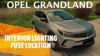 Opel Grandland  INTERIOR  CEILING LIGHTS FUSE LOCATION  2017  2022 [upl. by Eliezer407]