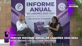 TERCER INFORME DE LABORES EJERCICIO JUDICIAL 20232024 [upl. by Abie38]