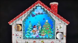 Magical DIY Advent Calendar from Upcycled Cardboard Boxes with LED Lights [upl. by Larrej]