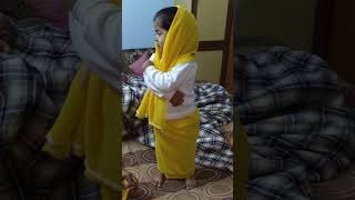 cute cutebaby waheguru little harnoor kaur  Pehli paori [upl. by Ahsinra733]