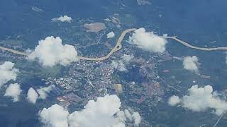 Malaysia Airlines MH flying from Sauk to Kuala Kangsar along Sungai Perak River [upl. by Curnin396]