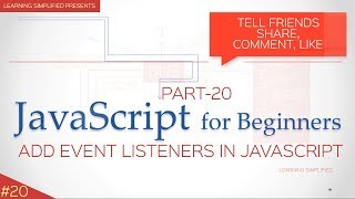 How to use addEventlistener in JavaScript tutorial for Beginners [upl. by Suter]