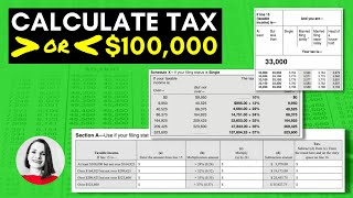 How To Calculate Your Tax Due  Do You Make Over 100000 [upl. by Nnairet]