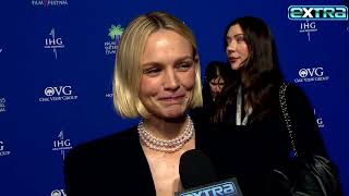 Carey Mulligan RAVES Over Bradley Cooper ‘The Greatest’ Exclusive [upl. by Aniuqaoj]