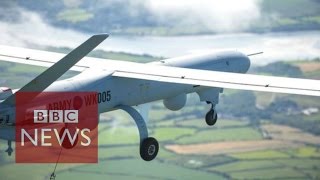 Drone tested for an hour in UK civil airspace  BBC News [upl. by Skcirdnek55]