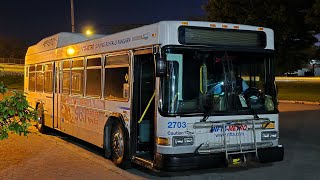 NFTA METRO RIDE  PULL IN  BUS 2703  2007 GILLIG HYBRID [upl. by Couture]