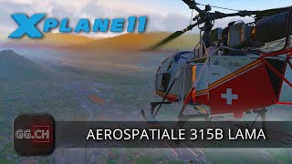 XPlane 11  Trailer Lama SA 315B in Switzerland [upl. by Rosanna793]