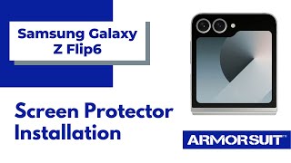 Samsung Galaxy Z Flip 6 Screen Protector MilitaryShield Installation Video Instruction by ArmorSuit [upl. by Yluj]