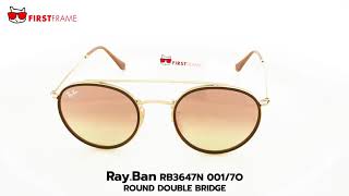 RayBan RB3647N 0017O ROUND DOUBLE BRIDGE [upl. by Maurits806]