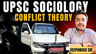 UPSC Sociology Conflict Theory and its relevance  IAS vs Mafia [upl. by Linskey]