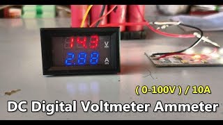 Digital Voltmeter Ammeter DC 0100V 10A Module  POWER GEN [upl. by Liman]