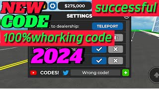 New Free Roblox Car Dealership Tycoon Codes for October 2024  Roblox Car Dealership Tycoon  Codes [upl. by Lashond]