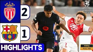 As Monaco vs Barcelona 21 all goals and highlights  UEFA champions League  championsleague 1m [upl. by Wisnicki]