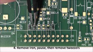 Hand soldering 0603 resistor [upl. by Lynn]