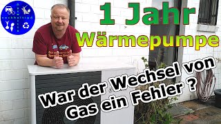 1 Jahr Wärmepumpe  lohnt sich der Wechsel von der Gastherme Alle Zahlen im Vergleich [upl. by Kreitman225]