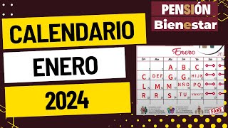 Calendario de PAGOS de ENERO 2024 de la PENSIÓN bienestar para ADULTOS mayores toda la verdad [upl. by Gautea681]