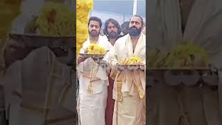 Jr NTR and Rishab visits kollur Mookambika temple in udipi jrntr rishabshetty subscribe youtube [upl. by Nniroc]