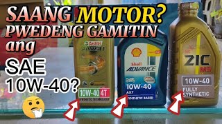 PARA SAAN ANG ENGINE OIL NA 10W40 [upl. by Smoht753]