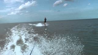 Wakeboarding from 15hp inflatable [upl. by Dihsar993]