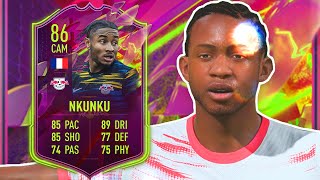 RULEBREAKERS NKUNKU REVIEW SHOOTING BOOST 86 NKUNKU SBC PLAYER REVIEW FIFA 22 [upl. by Oberon]