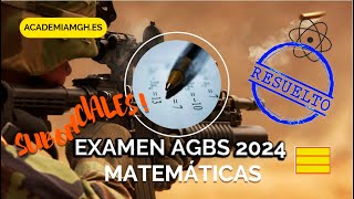 EXAMEN MATEMÁTICAS SUBOFICIALES AGBS 2024 oposicionesmilitares academiasmilitares suboficiales [upl. by Shaddock]