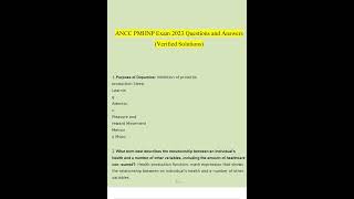 ANCC PMHNP Exam 2025 Questions and Answers Verified Solutions [upl. by Atazroglam991]