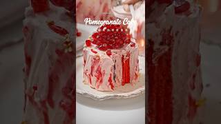 Pomegranate Cake cake dessert Baking Cooking food DIY Colorful tastycake foodart [upl. by Anival]