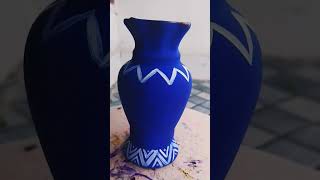 Flower vase painting acrylicpainting hobby shortvideo youtubeshorts [upl. by Ayama722]