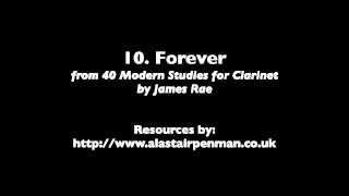 10 Forever from 40 Modern Studies for Clarinet by James Rae [upl. by Estevan]