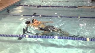 Life saving drill plus combat swimmer stroke freestyle [upl. by Ellehcrad77]