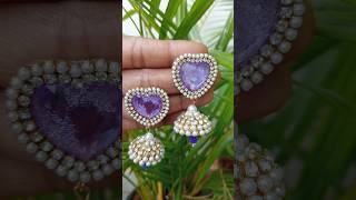 Diy Pearl earrings making at home 🔥♥️shortvideo diyearrings trending viralvideo [upl. by Eidas220]