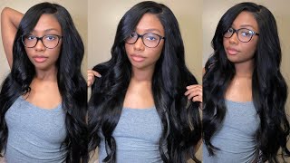 How To Get Classy And Sophisticated Curls Glueless Side Part 5x5 Closure Wig Install  Asteria Hair [upl. by Adnav]