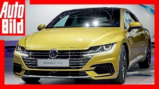 VW Arteon Genf 2017  Aus Passat CC wird Arteon  Premiere  Review Sitzprobe [upl. by Novehc]