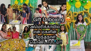 9th Birthday party fun 😍vlog unboxing gift😃2 days vlogUSA Tamil vlog [upl. by Aniara365]