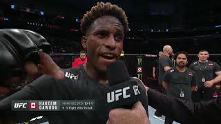 UFC 240 Hakeem Dawodu Octagon Interview [upl. by Steve309]