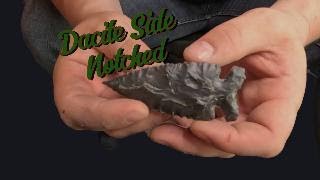 Knapping a dacite spearpoint and Yapping [upl. by Greggs]